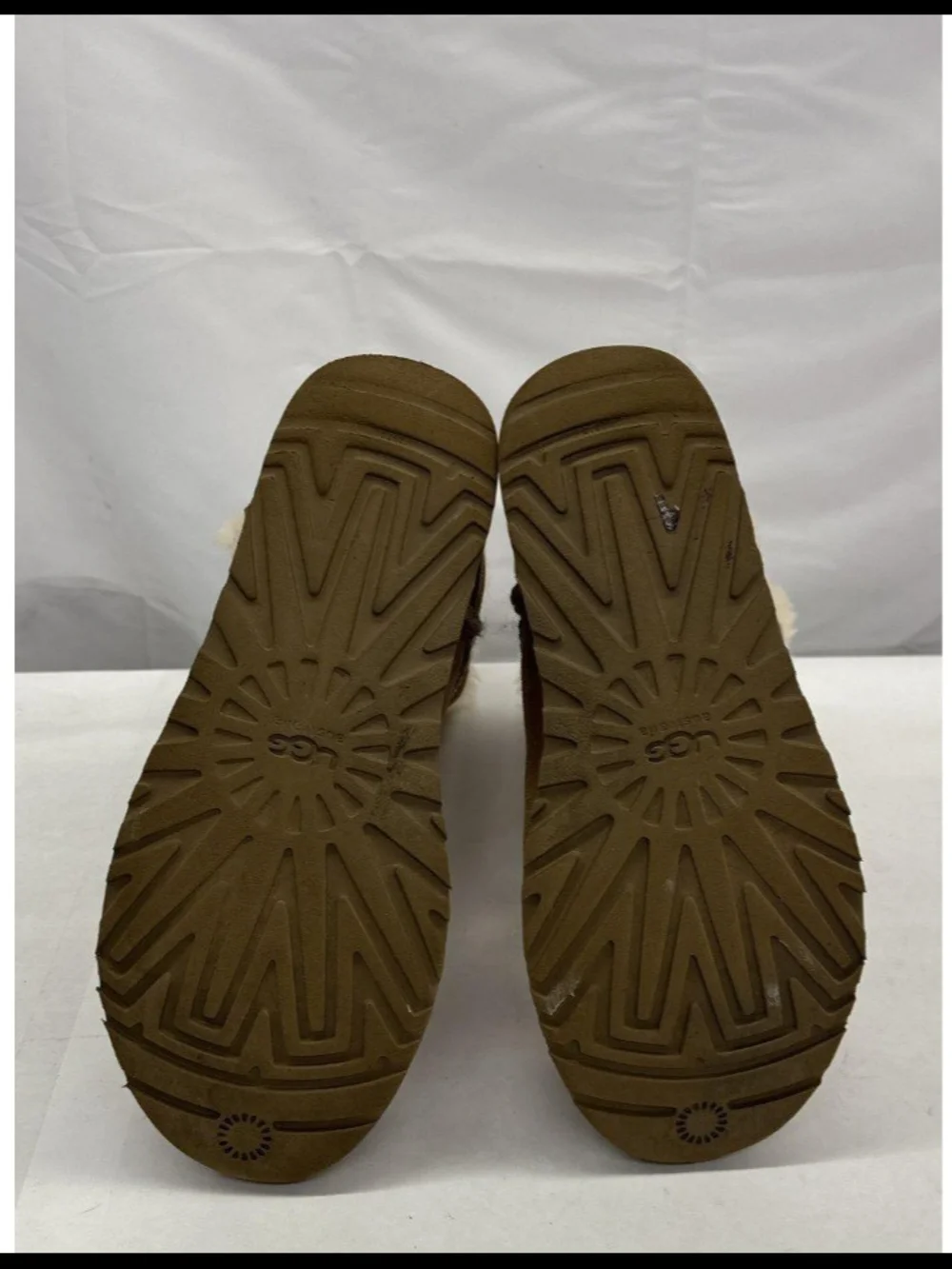 UGG Tall Button-Back Suede Winter Boots in Chestnut